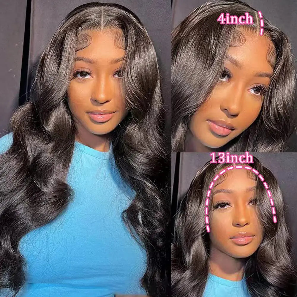 13x4 HD Lace Frontal Wigs Human Hair 250%