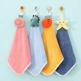 1/4pcs Cartoon Children's Hand Towel Soft Absorbent Dry