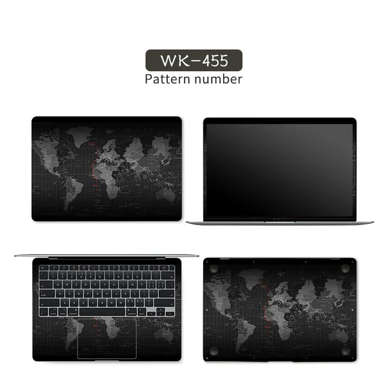 Black Geometry Cover Laptop Skin Stickers Notebook Film