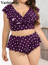 0XL 4XL Polka Dots Bikini Large Size Swimwear