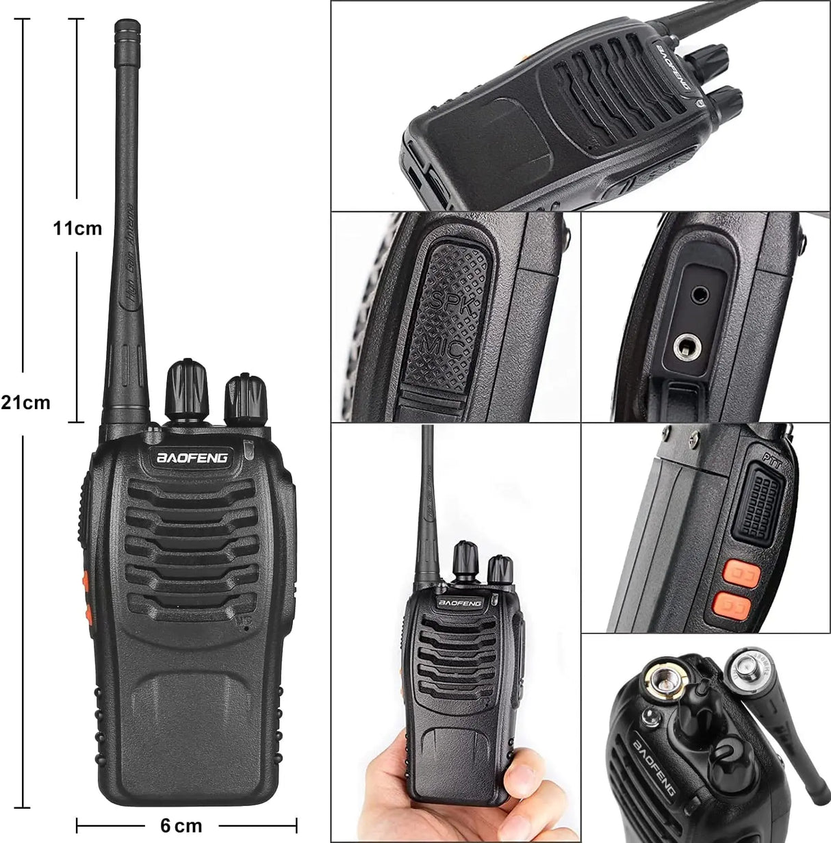 1/ 2PCS Baofeng BF-888S Walkie Talkie 888s UHF