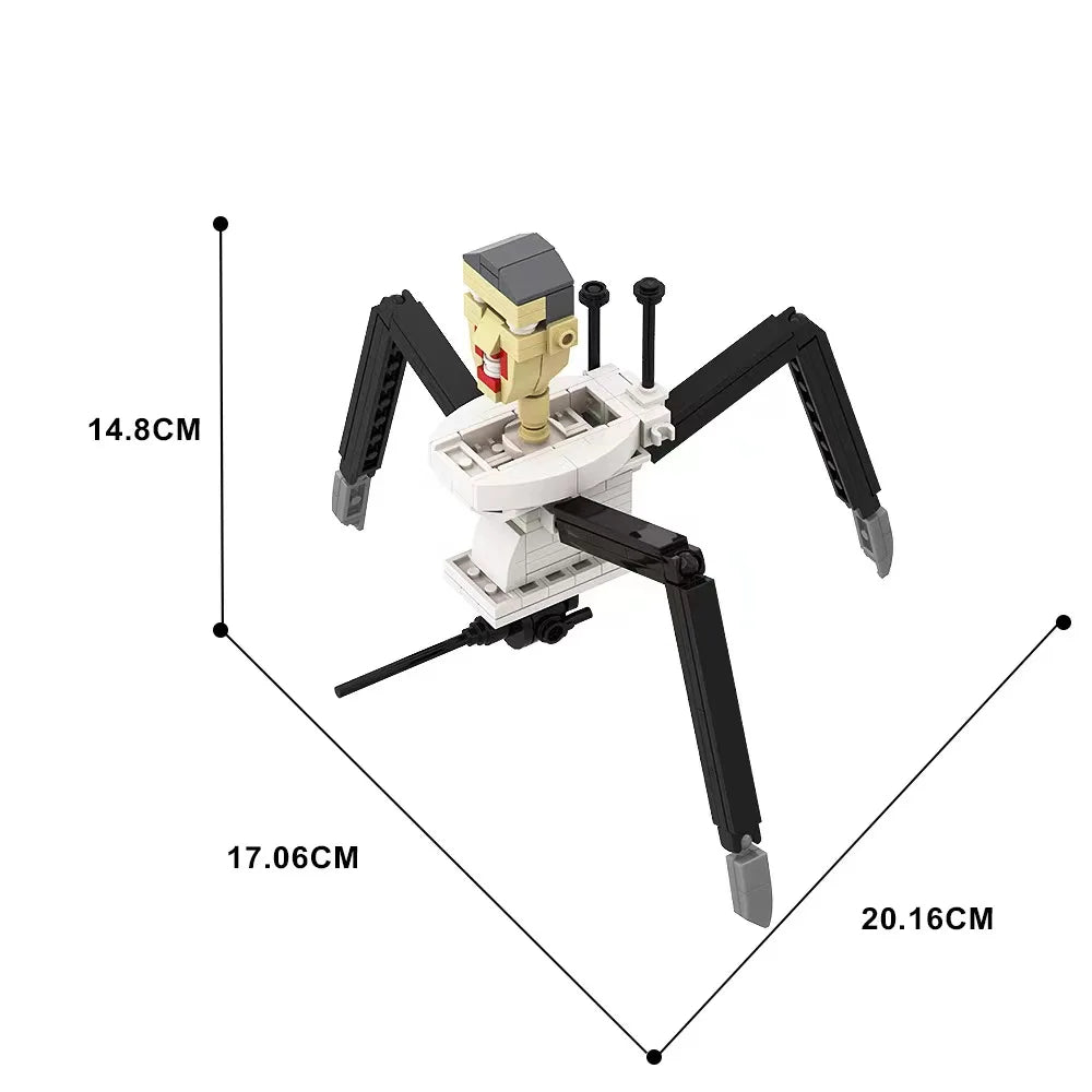 1-5PCS Skibidi Toilet Man vs Monitor Building Block