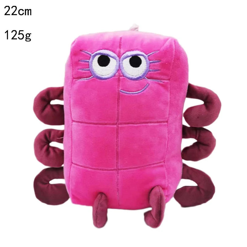 14-30cm Cartoon number Plush Doll Toy Educational Stuffed