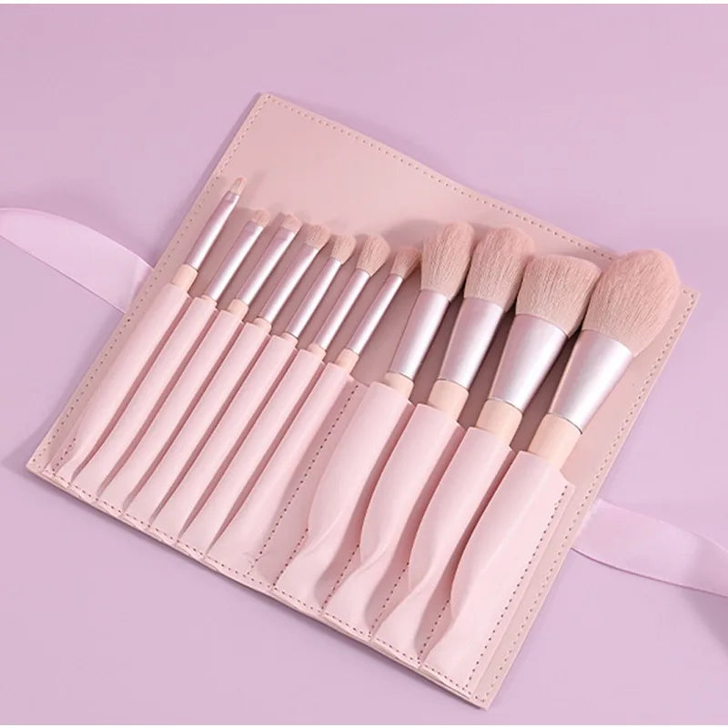 11PCS Makeup Brush Set Pink Girl Super Soft