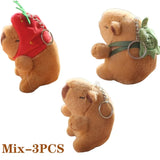 1-20PCS Cartoon Capybara Pendant Plush Toy Doll Bag