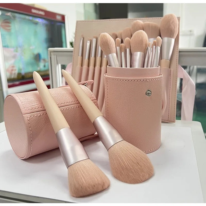 11PCS Makeup Brush Set Pink Girl Super Soft