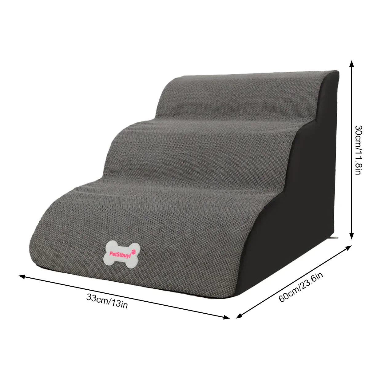 Dog Stairs 3-Step Durable Sponge Pet Ladder for