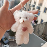 12cm Cute Bear Plush Keyring Pendant Soft Stuffed