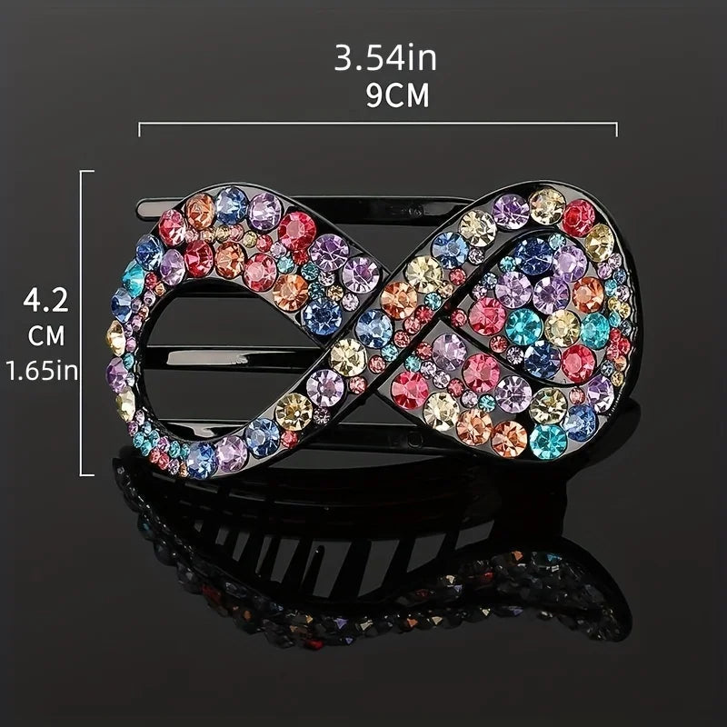 1pcs Elegant Hair Claw Clip Rhinestone Crab Clip