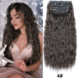 4Pcs/Set 20Inch Synthetic Hair Clip In Long Wavy