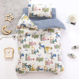 3Pcs Cartoon Cotton Crib Bed Linen Kit Baby