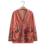 8XL Plus Size Cardigan Women 2023 Spring Print