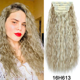 4Pcs/Set 20Inch Synthetic Hair Clip In Long Wavy