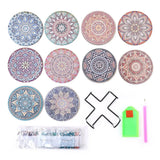 10pcs Diamond Art Coasters With Holder Scratch-resist Wear-resist