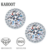 925 Sterling Silver 1 Carat Moissanite Round Earrings