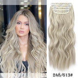 4Pcs/Set 20Inch Synthetic Hair Clip In Long Wavy