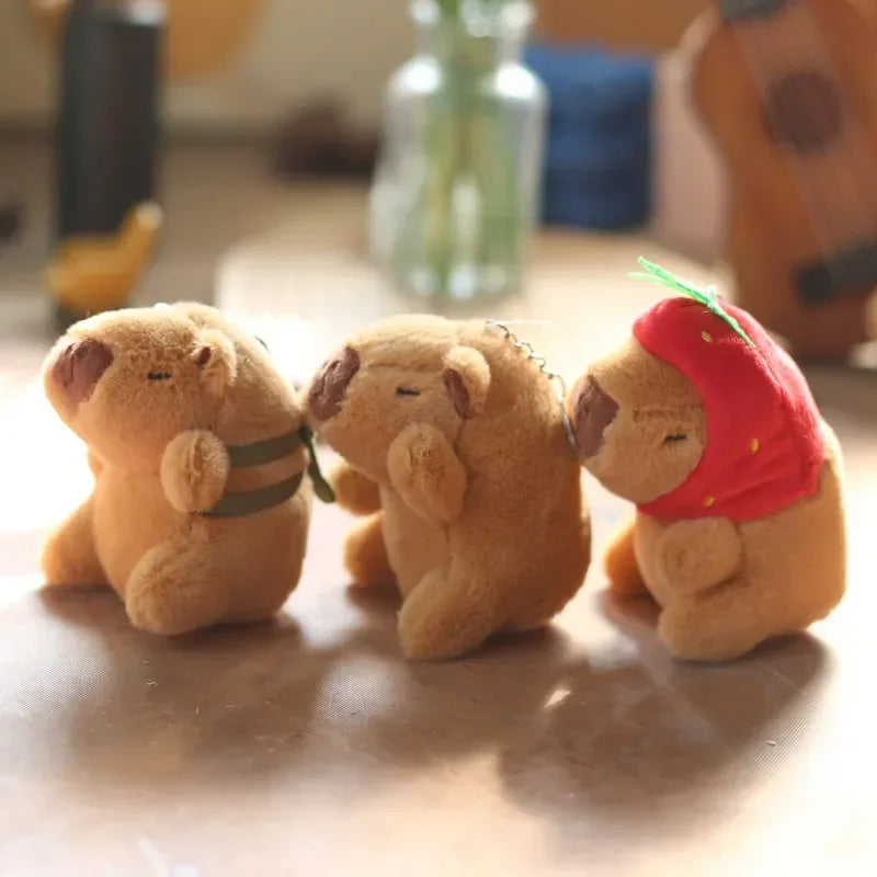 1-20PCS Cartoon Capybara Pendant Plush Toy Doll Bag