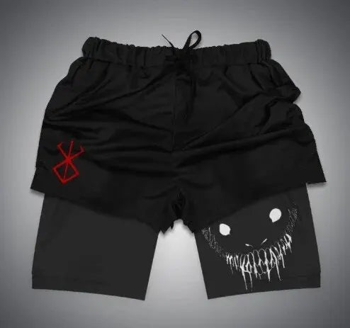 2024 New Men's Fitness Training Skinny Shorts Demon