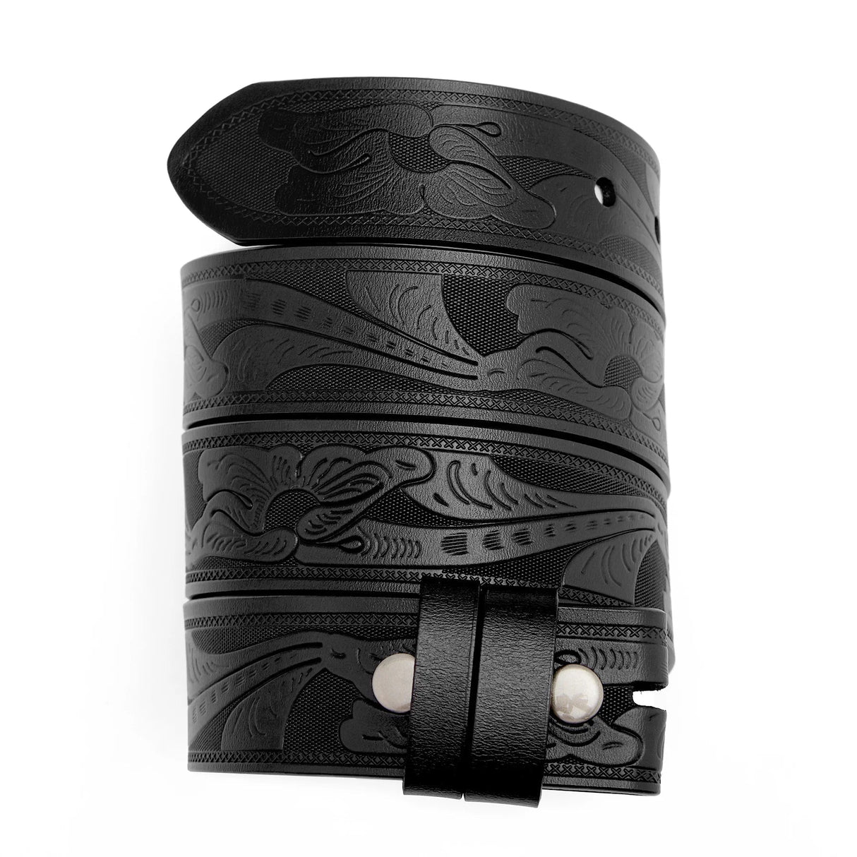 2023 Belts Without Buckle Two Layer Embossed Cowhide