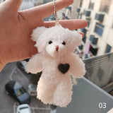 12cm Cute Bear Plush Keyring Pendant Soft Stuffed