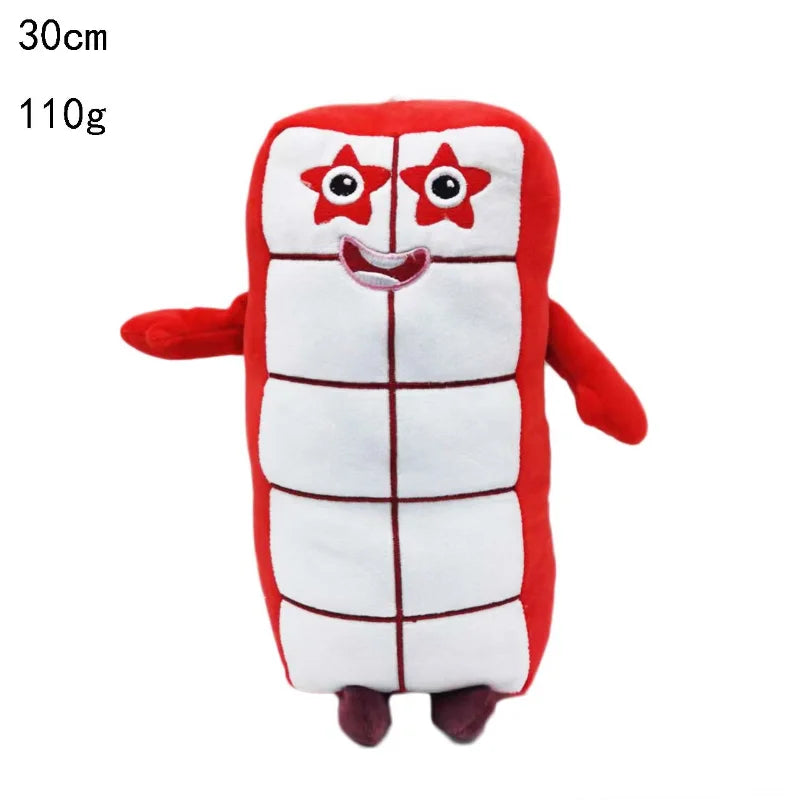 14-30cm Cartoon number Plush Doll Toy Educational Stuffed