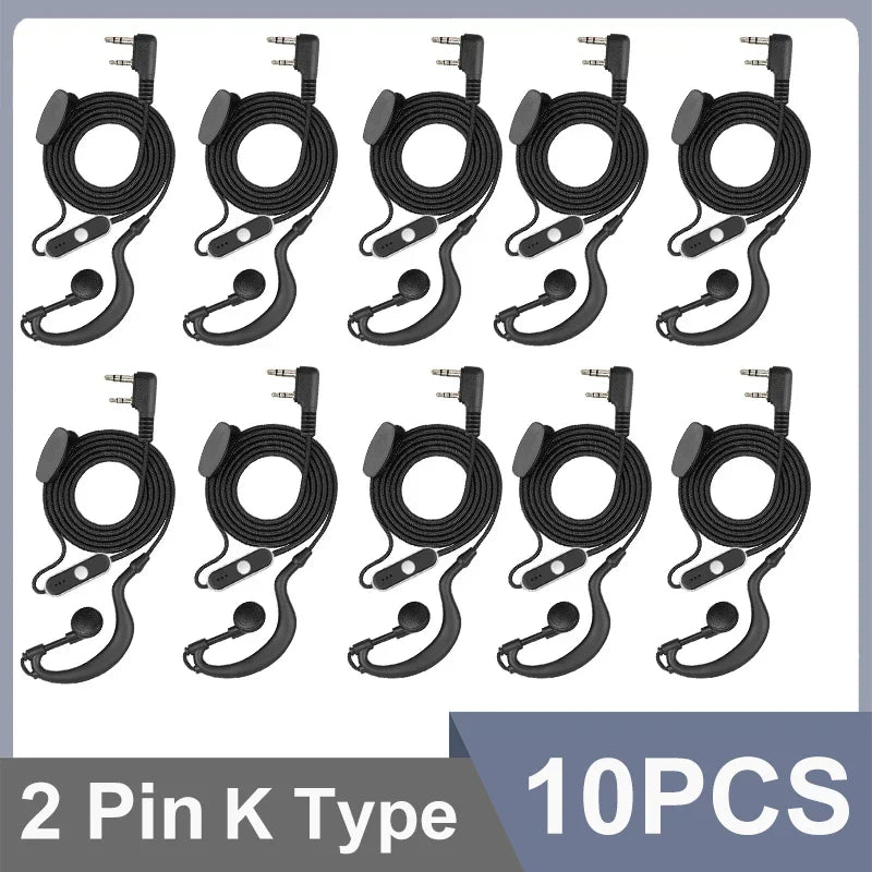 10pcs BAOFENG Radio 2pin K Port Earpiece Ptt