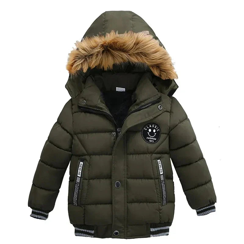 2-6 Years Autumn Winter Boys Jacket Warm Fur