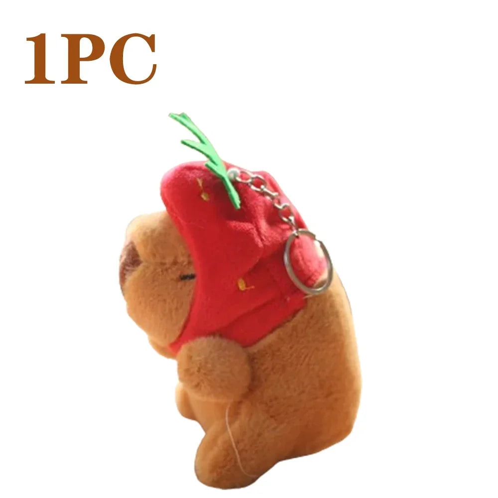 1-20PCS Cartoon Capybara Pendant Plush Toy Doll Bag