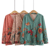 8XL Plus Size Cardigan Women 2023 Spring Print