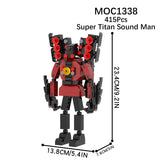 1-5PCS Skibidi Toilet Man vs Monitor Building Block