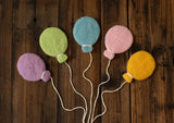 1 Set Handmade Wool Felt Stars & Moon Newborn Photography Props