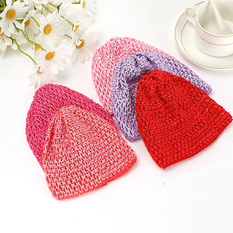 20/80pcs Children Elastic Crochet Knitting Nightcap Soft Crochet