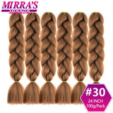 24" Jumbo Braids Synthetic Hair - Ombre Box Braids