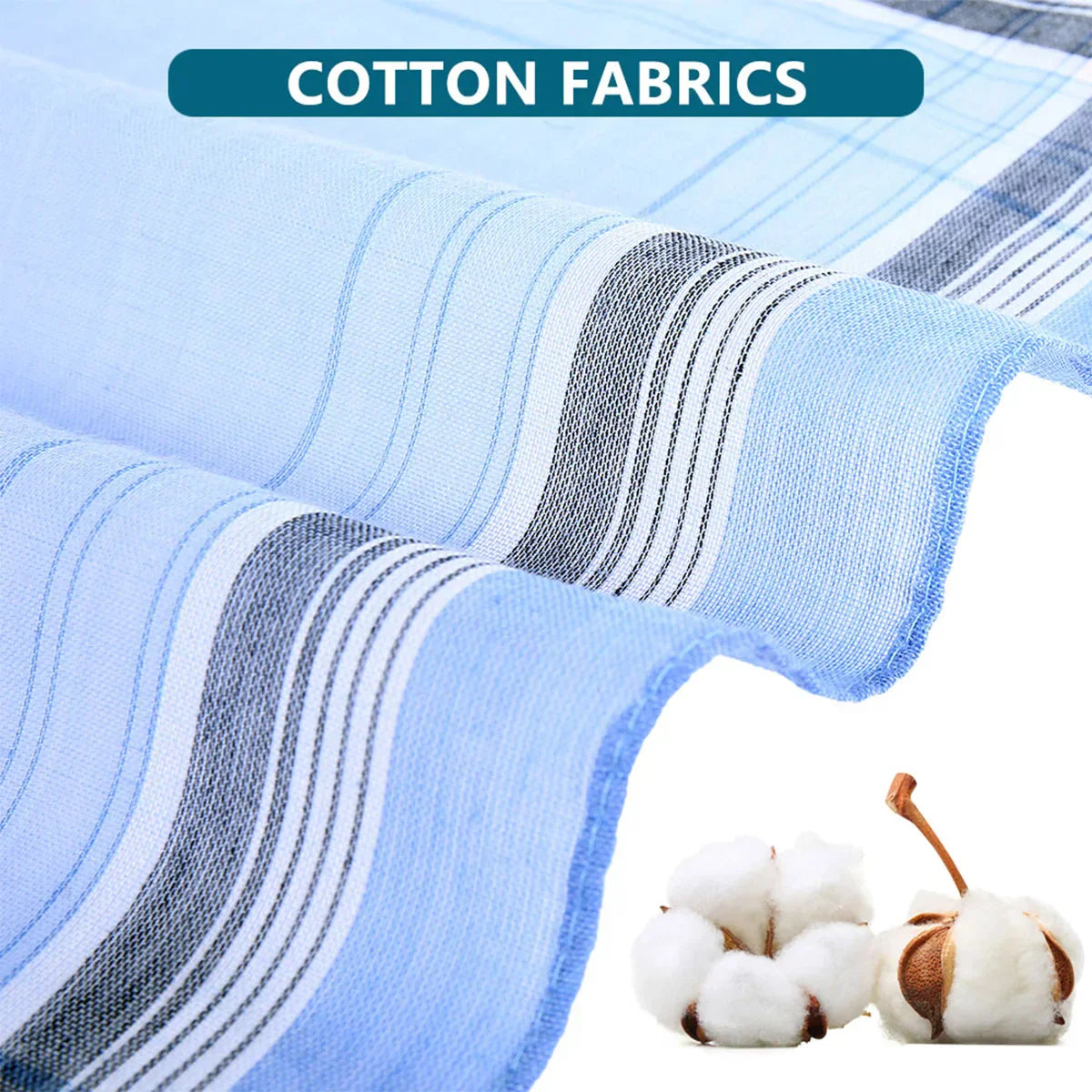 1 Set Handkerchief Towels Multicolor Plaid Stripe Men