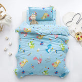 3Pcs Cartoon Cotton Crib Bed Linen Kit Baby