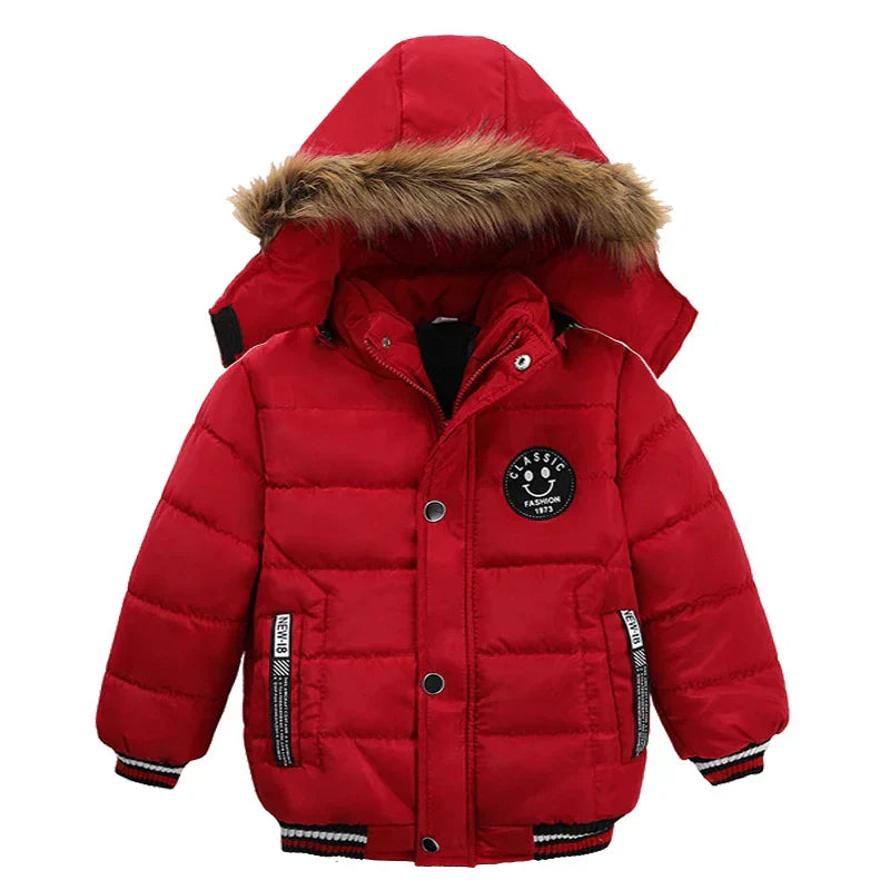 2-6 Years Autumn Winter Boys Jacket Warm Fur