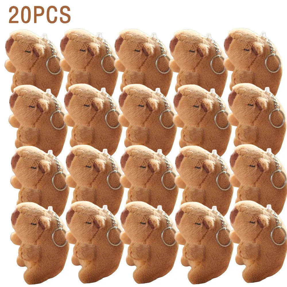 1-20PCS Cartoon Capybara Pendant Plush Toy Doll Bag