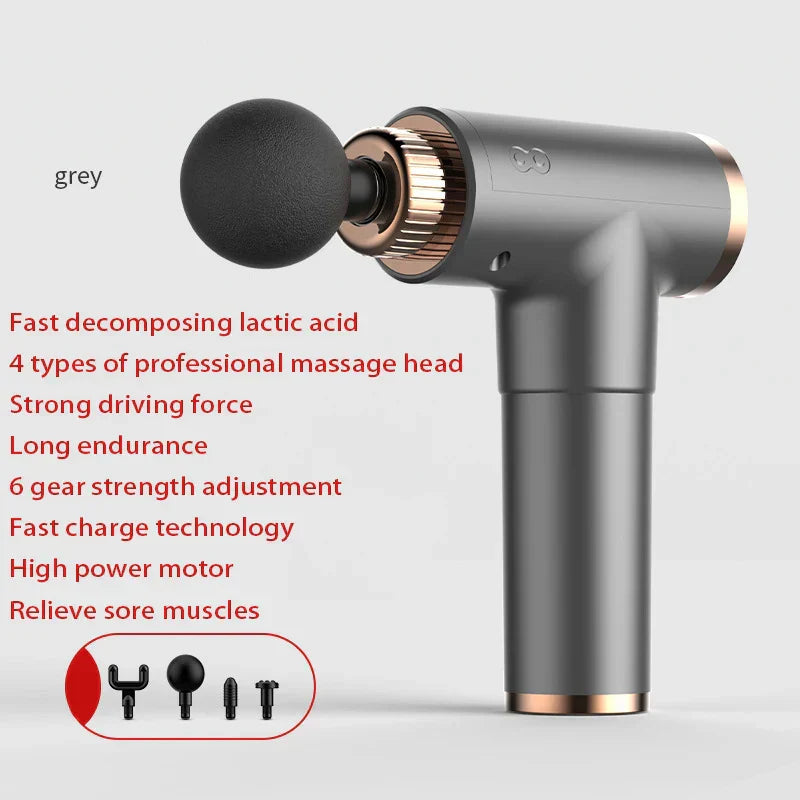 10head Lcd High Frequency Fascia Gun Massager With