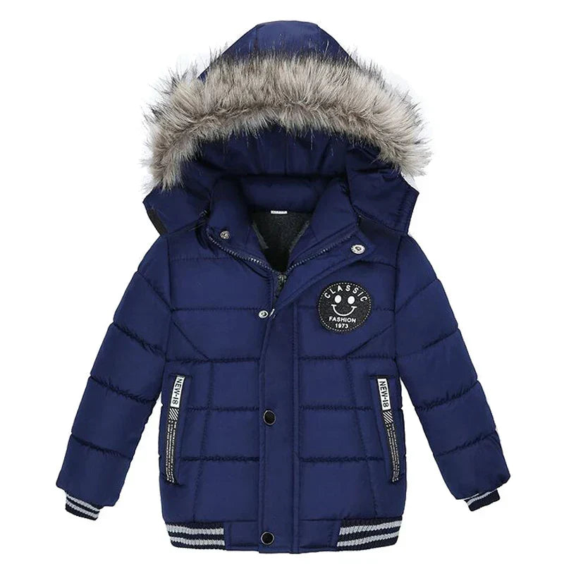 2-6 Years Autumn Winter Boys Jacket Warm Fur